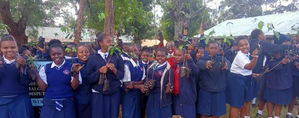 Students planting